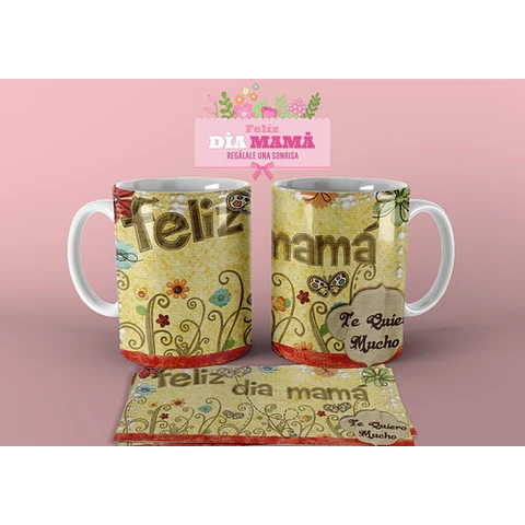 Diseños Plantillas Para Tazas Día De La Madre Sublimación M6