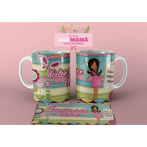 Diseños Plantillas Para Tazas Día De La Madre Sublimación M6