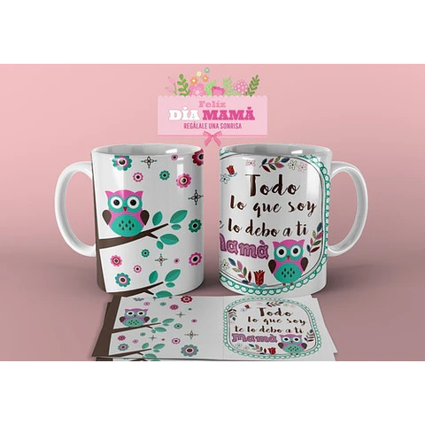 Diseños Plantillas Para Tazas Día De La Madre Sublimación M6