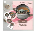 Kit Imprimible Baby Yoda Rosa Tukit