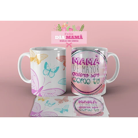 Diseños Plantillas Para Tazas Día De La Madre Sublimación M6