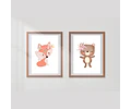 Kit X 4 Laminas Imprimibles Animales Del Bosque Encantado
