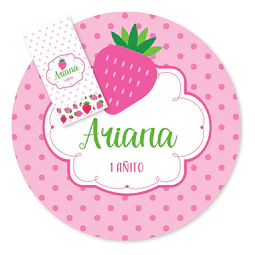 Kit Imprimible Frutillitas Frutillas Strawberry Candy Bar