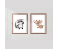 Kit X 4 Laminas Imprimibles Animales Del Bosque Encantado