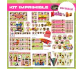 Kit Imprimible Masha Y El Oso Editable + Libro Para Colorear