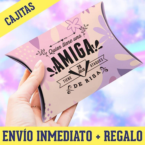 12 Diseños Para Sublimar Caja Almohada Frases Día Del Amigo