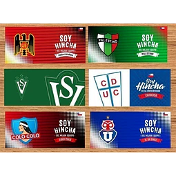 Plantillas Sublimación Tazones - Fútbol Chileno / 59 Diseños