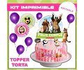 Kit Imprimible Masha Y El Oso Editable + Libro Para Colorear