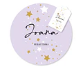 Kit Imprimible Estrellas Dorado Lila Tukit