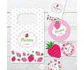 Kit Imprimible Frutillitas Frutillas Strawberry Candy Bar