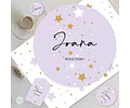 Kit Imprimible Estrellas Dorado Lila Tukit
