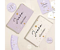 Kit Imprimible Estrellas Dorado Lila Tukit