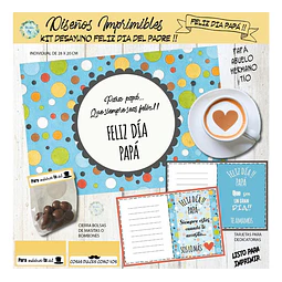 Kit Imprimible Desayuno/merienda Día Del Padre