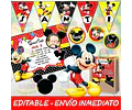 Kit Imprimible Mickey Rojo Con Candy Bar 100% Editable