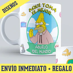 Kit Diseños Plantillas Tazas Los Simpsons Sublimación M2