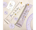 Kit Imprimible Estrellas Dorado Lila Tukit