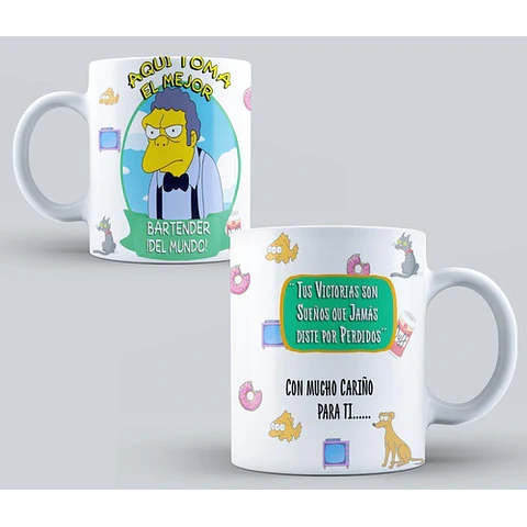 Kit Diseños Plantillas Tazas Los Simpsons Sublimación M2