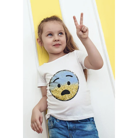 Plantillas Diseños Para Remeras Emojis Glitter Sublimación 