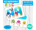Kit Imprimible Letras 3d Editables Baby Shark