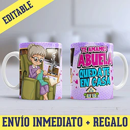 Kit Diseños Plantillas Tazas Abuelas Abuelos Sublimación 