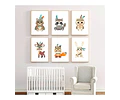 Kit X 6 Láminas Animales Nórdicos Imprimibles