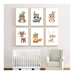 Kit X 6 Láminas Animales Nórdicos Imprimibles