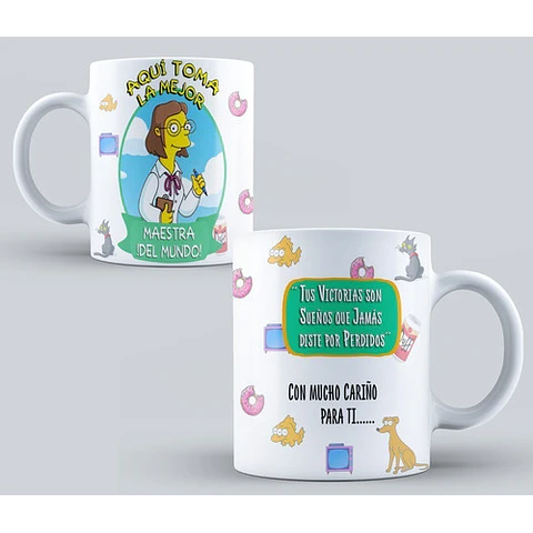 Kit Diseños Plantillas Tazas Los Simpsons Sublimación M2