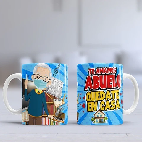 Kit Diseños Plantillas Tazas Abuelas Abuelos Sublimación 