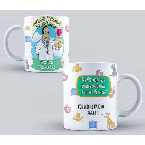 Kit Diseños Plantillas Tazas Los Simpsons Sublimación M2