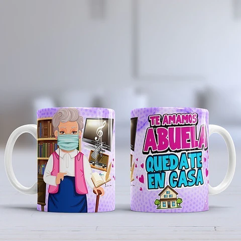 Kit Diseños Plantillas Tazas Abuelas Abuelos Sublimación 