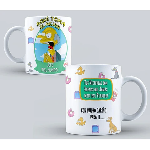 Kit Diseños Plantillas Tazas Los Simpsons Sublimación M2