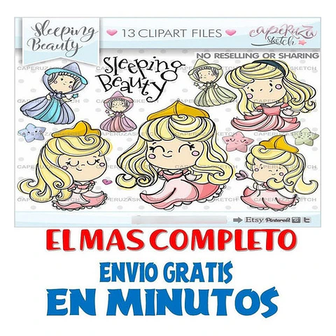 Pack Imágenes Hd Clipart Cuento Bella Durmiente Caperuza