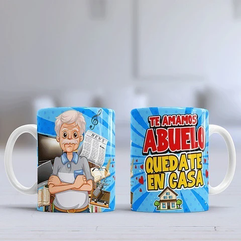Kit Diseños Plantillas Tazas Abuelas Abuelos Sublimación 