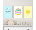 Kit X 6 Láminas Infantiles Imprimibles Arcoíris