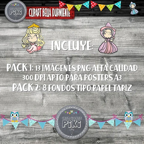 Pack Imágenes Hd Clipart Cuento Bella Durmiente Caperuza