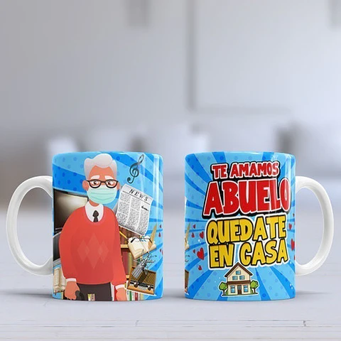Kit Diseños Plantillas Tazas Abuelas Abuelos Sublimación 