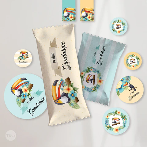 Kit Imprimible Tucan Toucan Tucanes Toucans Aves Birds Candy