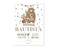 Lamina Carte Bienvenida Personalizada Bosque Tribal Tukit