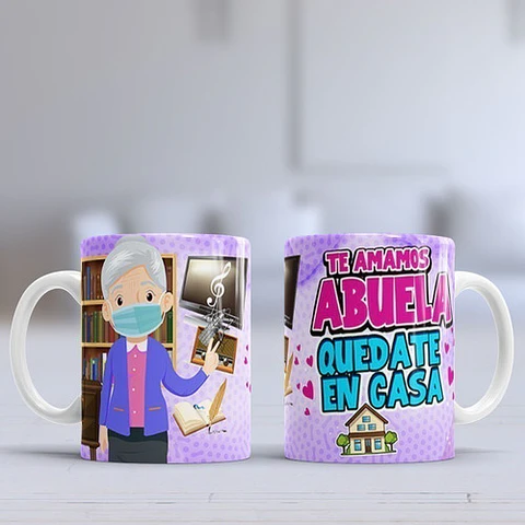 Kit Diseños Plantillas Tazas Abuelas Abuelos Sublimación 