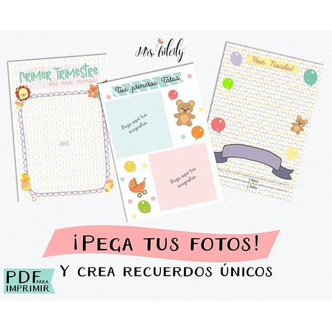 Kit Imprimible Agenda De Embarazo Diario Embarazada Control
