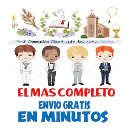 Pack Imagenes Personajes Varones Primera Comunion + regalo A1