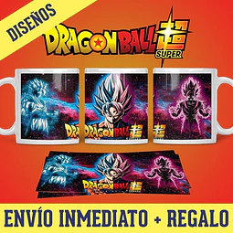 Diseños Plantillas Tazas Dragon Ball Super Sublimación M4