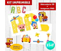 Kit Imprimible Letras 3d Editables Plim Plim Abecedario