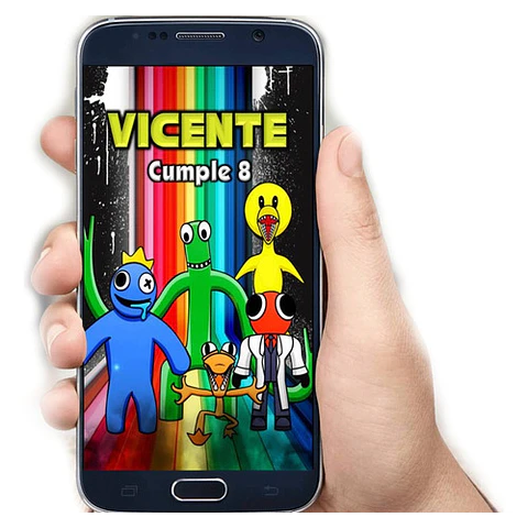 Video Invitación Digital Animada Rainbow Friends Whats App