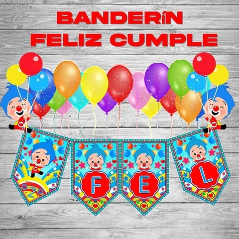 Kit De Plim Plim Para Cumpleaños Imprimible 100% Editable 