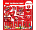 Kit Imprimible Turning Red Editable + Para Colorear