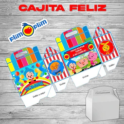 Kit Imprimible Caja Golosinas Cajita Feliz Plim Plim