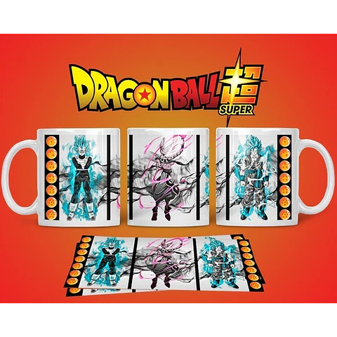 Diseños Plantillas Tazas Dragon Ball Super Sublimación M4