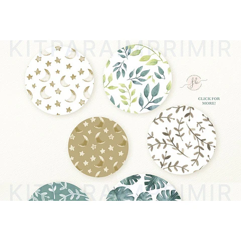 Kit Imágenes Png Cliparts Animales Safari Selva Acuarela 01