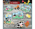 Kit Imprimible Candy Bar Animalitos De La Granja Completo